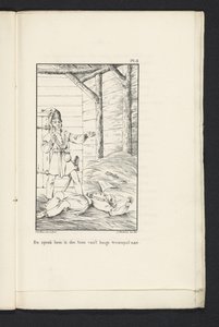 Podróż Osiemdziesięciu Liegeans do Tervuren (tablica 3), 1830 I przemówił do niego tonem wielkiej tragedii (tytuł na obiekcie) autorstwa Abraham Vinkeles