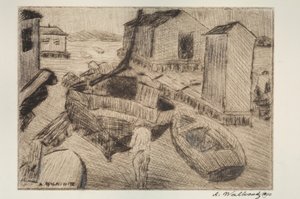 Scena uliczna, budynek lub portret, 1900. autorstwa Abraham Walkowitz