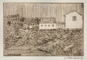 Scena uliczna, budynek lub portret, 1902-1905. autorstwa Abraham Walkowitz