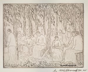 Pod dwoma drzewami, 1900-1925. autorstwa Abraham Walkowitz