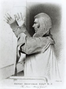 Henry Brougham Esq MP, królowa prokurator generalny, grawerowane przez T.Wrighta, 1821