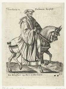 Francuski radny na koniu autorstwa Abraham de Bruyn (attributed to)