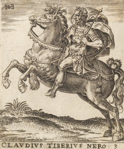 Klaudiusz Tyberiusz Neron z Dwunastu Cezarów na koniu, ca. 1565-1587, ca. 1565-1587.