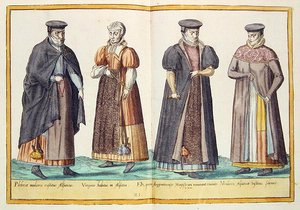 Stroje z XVI wieku z „Omnium Poene Gentium Imagines”, wydanej w Kolonii autorstwa Abraham de Bruyn