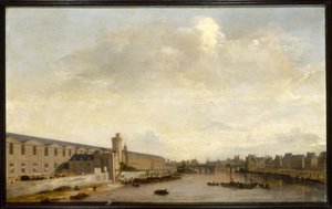 Grande Galerie du Louvre z Porte Neuve i Tour de Bois, ok. 1640 r. (olej na drewnie) autorstwa Abraham de Verwer