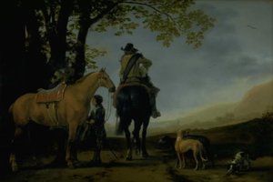 Dwóch jeźdźców w krajobrazie