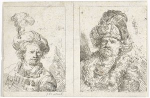 Dwa męskie popiersia autorstwa Abraham van Strij (I)