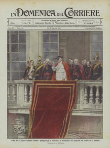 Jak Pius X przyjmuje pielgrzymki do Watykanu latem, błogosławieństwo z balkonu?