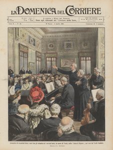 Koncert byłych artystów operowych w wieku od 80 do 90 lat na cześć Verdiego? autorstwa Achille Beltrame