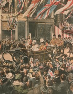 Ilustracja na okładce jubileuszu króla Jerzego V; Londyn, Anglia autorstwa Achille Beltrame