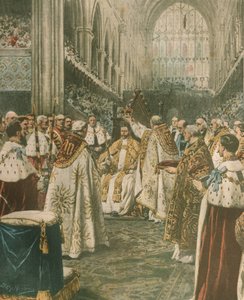 Ilustracja na okładce koronacji króla Jerzego V; Londyn, Anglia autorstwa Achille Beltrame