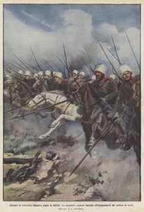 Podczas zwycięskiej ofensywy rosyjskiej w Galicji autorstwa Achille Beltrame