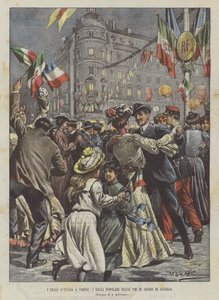 Królewska Ditalia w Paryżu, tańce ludowe na ulicach na znak jubileuszu