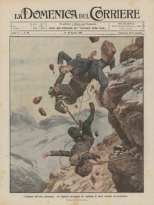Dramaty wysokich gór, trzech alpinistów, którzy podczas wspinaczki upadli z setek metrów