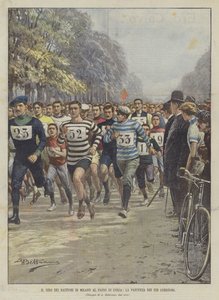 Giro dei Bastioni di Milano na Passo di Corsa, start 160 biegaczy