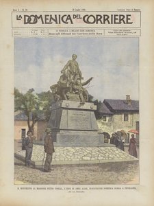 Pomnik majora Pietro Toselli, bohatera Amba Alagi, odsłonięty w ostatnią niedzielę w Peveragno