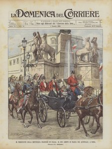 Prezydent Republiki Francuskiej we Włoszech, Jego przyjazd na Piazza del Quirinale w Rzymie