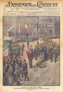 Wielka procesja zwycięstwa w Mediolanie autorstwa Achille Beltrame
