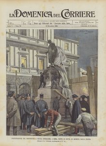 Inauguracja pomnika Nicola Spedalieri w Rzymie, wykonanego w nocy, potajemnie, przez policję