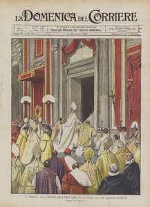 Ceremonia Zamknięcia Drzwi Świętych w Bazylice św. Piotra na zakończenie Roku Jubileuszowego autorstwa Achille Beltrame