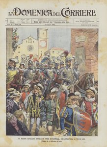 Wielka Historyczna Kawalkada ku czci Fanfulli, która przecina ulice Lodi