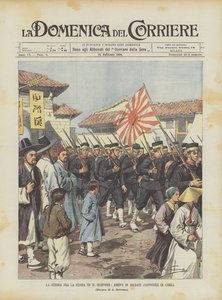 Wojna między Rosją a Japonią, przybycie japońskich żołnierzy do Korei