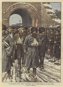 Kapitulacja Port Arthur, kapitulacja rosyjskiego garnizonu powitana z wojskowymi honorami
