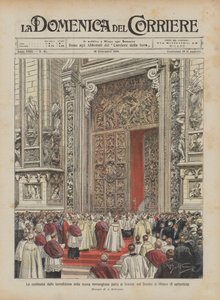 Ceremonia poświęcenia wspaniałych nowych drzwi z brązu w katedrze w Mediolanie (8 września)