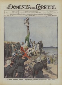 Włoski podbój Trypolitanii stopniowo się rozszerza, podnosząc flagę na czubku Tagiury