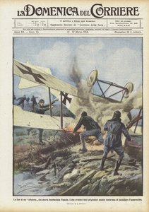 Koniec Albatrosa, który zbombardował Wenecję autorstwa Achille Beltrame
