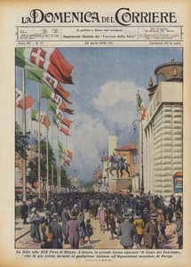 Tłum na XIX Fiera di Milano autorstwa Achille Beltrame