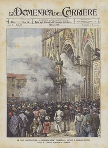Charakterystyczne uroczystości, ceremonia Palombella przed katedrą w Orvieto