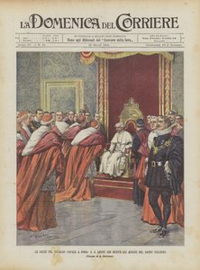 Uroczystości Jubileusz Papieski Pel w Rzymie SS Leone XIII otrzymuje pozdrowienia od Świętego Kolegium