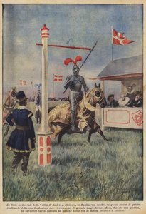 Średniowieczne festiwale miasta Hamlet autorstwa Achille Beltrame