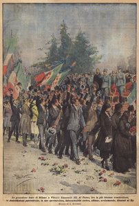 Wspaniałe święta Mediolanu dla Vittorio Emanuele III autorstwa Achille Beltrame