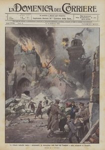 Zwycięstwa Niemców nad pomnikami, zniszczenie wież templariuszy i katedry w Nieuport
