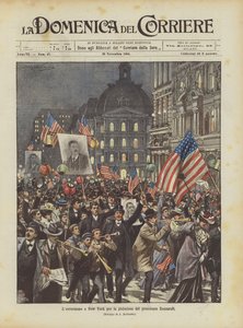 Entuzjazm w Nowym Jorku na reelekcję prezydenta Roosevelta autorstwa Achille Beltrame