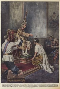Koronacja Władców Syjamu autorstwa Achille Beltrame
