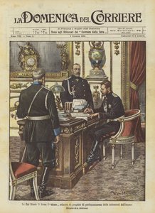 Car Nicolo Podpis lukase dotyczący projektu usprawnienia instytucji imperium autorstwa Achille Beltrame
