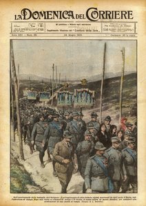 W rocznicę bitwy pod Ortigarą pielgrzymka ponad sześciu tysięcy Alpini? autorstwa Achille Beltrame