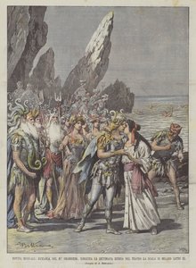Musical Novita, Oceana, By M ° Smareglia, wystawiony w zeszłym tygodniu w teatrze La Scala w Mediolanie (Akt II)