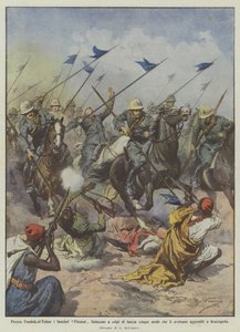 Czy w Fonduk-el-Tokar florenccy włócznicy trafili pięciu Arabów, którzy ich mieli? autorstwa Achille Beltrame