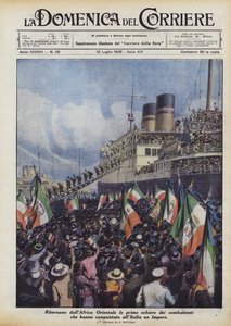 Pierwsze szeregi bojowników, którzy podbili imperium we Włoszech, wracają z Afryki Wschodniej