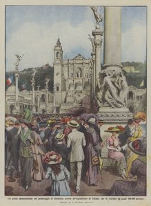Kto był odwiedzany na monumentalnym moście w ostatnią niedzielę po południu na wystawie w Turynie?