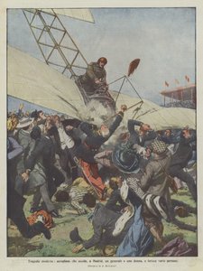 Współczesne tragedie, samolot, który zabija generała i kobietę w Madrycie i rani różne osoby