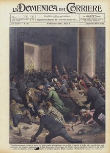Burzliwie w kierunku drzwi, gdyby nagle upadła, wśród krzyków i łez? autorstwa Achille Beltrame