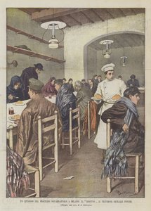 Odcinek z procesu Notarbartolo w Mediolanie, Risotto Al Testimoni Siciliani Poveri autorstwa Achille Beltrame