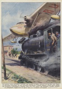 Bezprecedensowy wypadek miał miejsce na stacji Zollino (Ferrovie del Sud-Est) w Apulii autorstwa Achille Beltrame