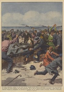 Czy złapała gigantyczną ośmiornicę, wystawioną w wannie na plaży w pobliżu Tulonu?