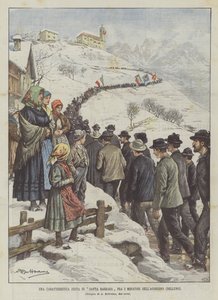 Charakterystyczne święto Santa Barbara wśród górników Agordino (Belluno)